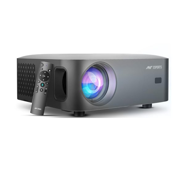 Ant Esports View 611 LED 1080P Native & 4K Support, 4000 Lumens, WiFi & BT, Android 9, Remote Control, HDMI/USB, Upto 120″ Max Screen, Speaker Power 5W, Multimedia Projector,120″ Screen included-Black