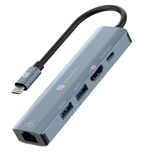 Portronics Mport 51 5-in-1 Type C HUB